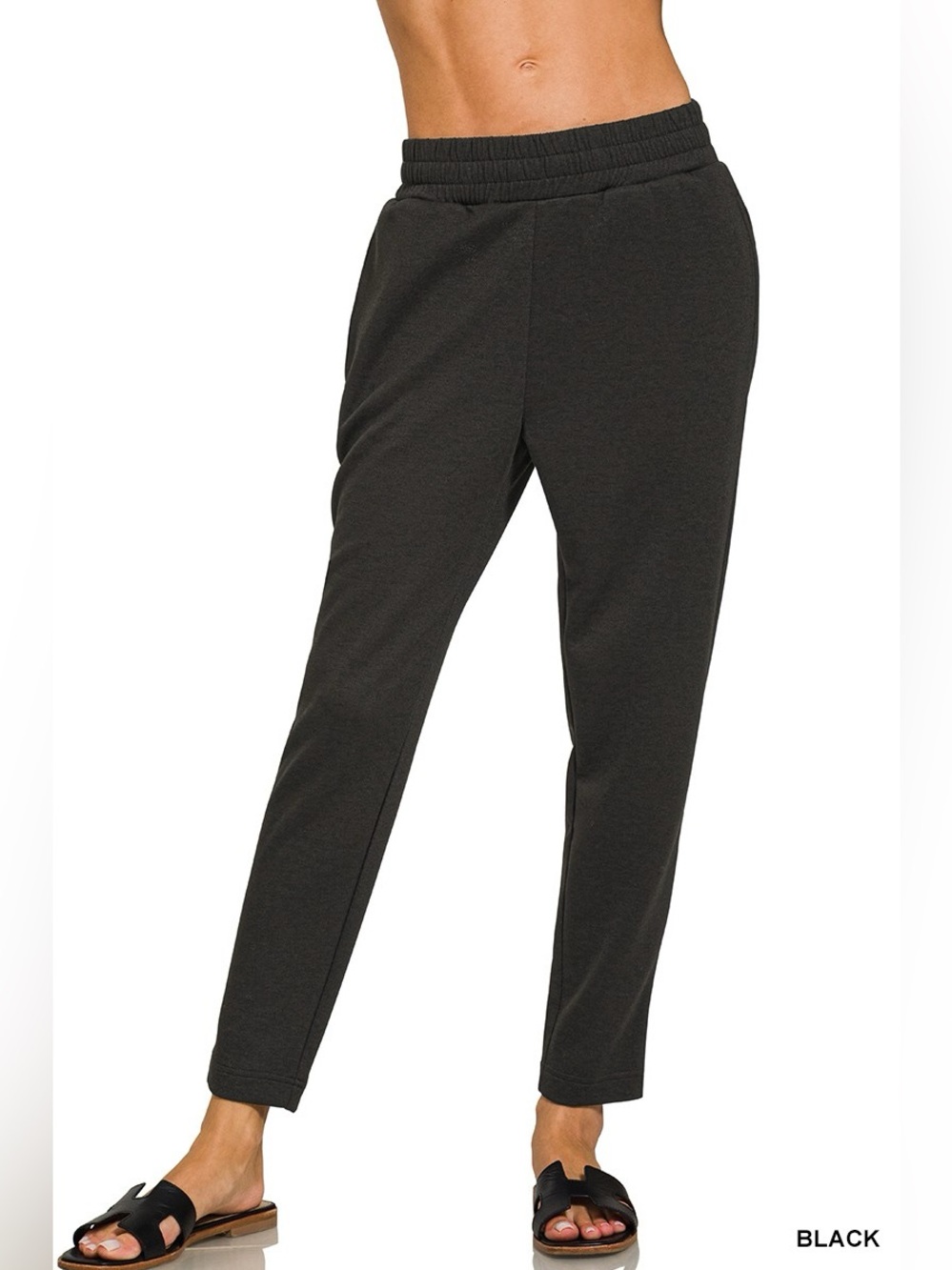 Zenana Scuba Capri Sweatpants with Pocket